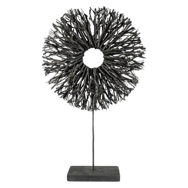 ΔΙΑΚΟΣΜΗΤΙΚΟ ΞΥΛΙΝΟ ΚΥΚΛΟΣ ΜΕ ΒΑΣΗ ΜΑΥΡΟ ΧΡΩΜΑ 50Χ90ΕΚ