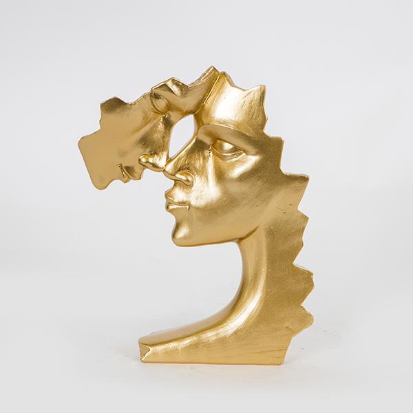 ΔΙΑΚΟΣΜΗΤΙΚΟ ΓΛΥΠΤΟ 2 ΠΡΟΣΩΠΑ ΧΡΥΣΟ 19x6.5x23.5cm (Συσκευασία 2 τεμαχίων)