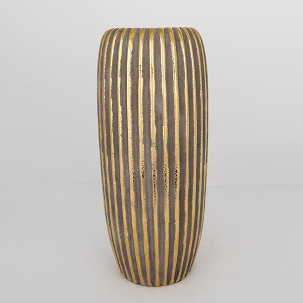 ΒΑΖΟ ΚΕΡΑΜΙΚΟ ΚΑΦΕ - ΧΡΥΣΟ 17.5x17.5x39.5cm
