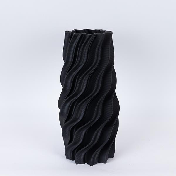 ΒΑΖΟ,  ΠΟΡΣΕΛΑΝΙΝΟ 3D, ΜΑΥΡΟ, 18x19x39cm