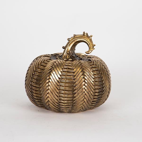 ΔΙΑΚΟΣΜΗΤΙΚΗ, ΚΟΛΟΚΥΘΑ, ΧΡΥΣΟ- ΜΑΥΡΟ , 16.5x16.5x15cm (Συσκευασία 2 τεμαχίων)