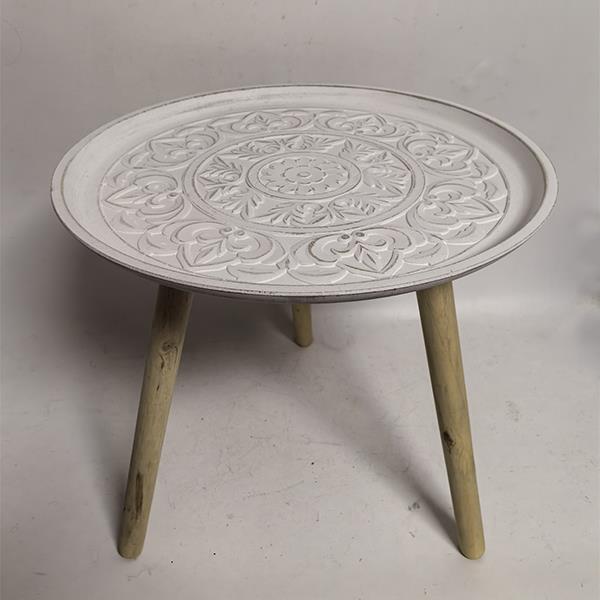 ΒΟΗΘΗΤΙΚΟ ΤΡΑΠΕΖΑΚΙ ΞΥΛΙΝΟ ΛΕΥΚΟ 45x45x43cm