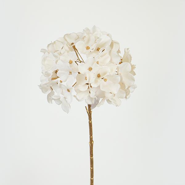 ΛΟΥΛΟΥΔΙ ΟΡΤΑΝΣΙΑ ΧΡΥΣΟ ΚΛΑΔΙ ΛΕΥΚΟ 45cm (Συσκευασία 12 τεμαχίων)