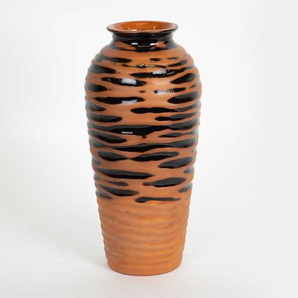ΒΑΖΟ ΚΕΡΑΜΙΚΟ ΤΕΡΑΚΟΤΑ - ΜΑΥΡΟ 13.5x13.5x28.8cm