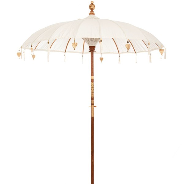 Ομπρέλα Μακραμέ Λευκή Φ185x260εκ. Bali iliadis 84848