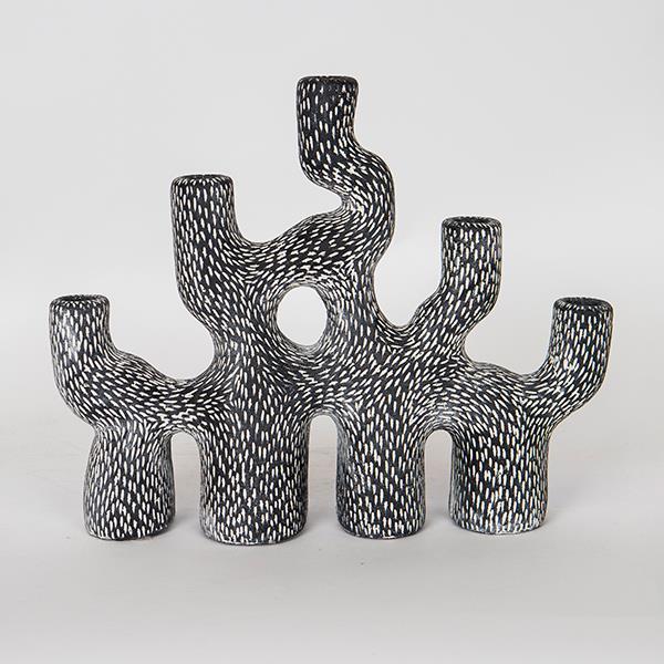 ΚΗΡΟΠΗΓΙΟ, ΓΚΡΙ, ΣΧΗΜΑ ΚΛΑΔΙ, 5 ΘΕΣΕΩΝ, 34.5x9.5x28cm