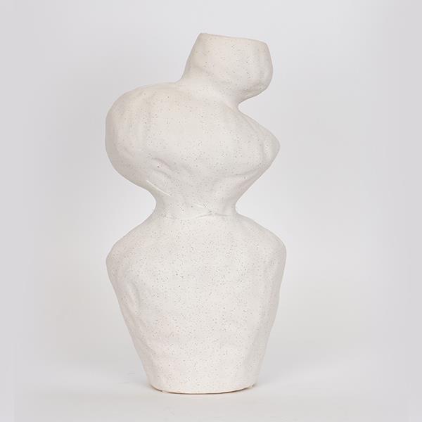 ΒΑΖΟ ΚΕΡΑΜΙΚΟ ΛΕΥΚΟ 17x13,5x32cm (Συσκευασία 2 τεμαχίων)