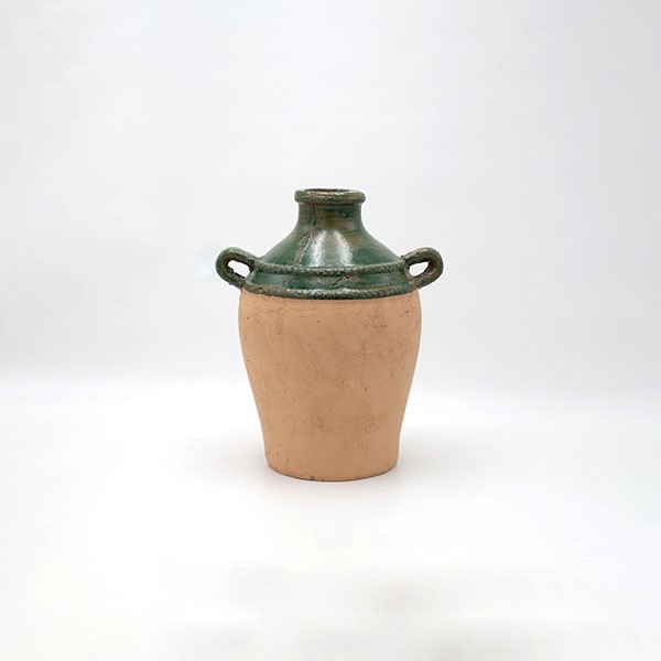 ΒΑΖΟ, ΚΕΡΑΜΙΚΟ, ΠΡΑΣΙΝΟ-ΜΠΕΖ, 21.5x17.5x26.5εκ