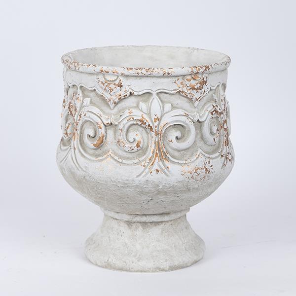 ΒΑΖΟ ΤΣΙΜΕΝΤΕΝΙΟ ΛΕΥΚΟ 22.5x22.5x25.5cm