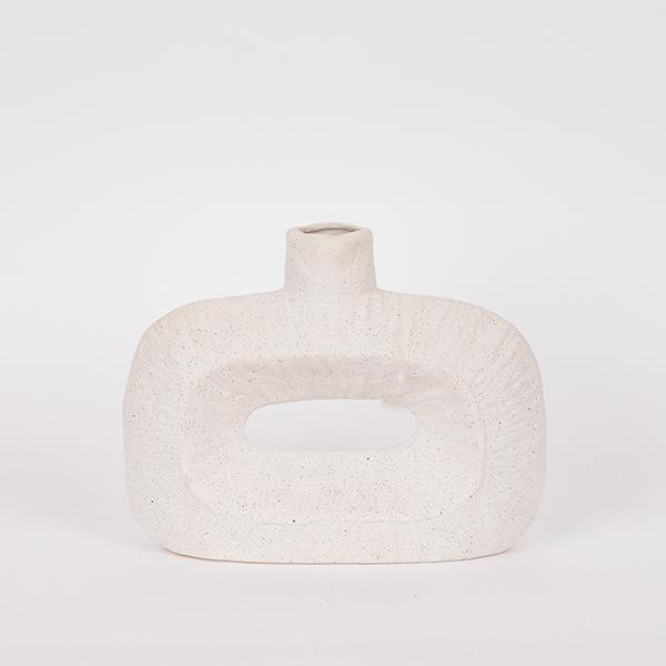 ΒΑΖΟ ΚΕΡΑΜΙΚΟ ΛΕΥΚΟ 23x9x20cm (Συσκευασία 2 τεμαχίων)