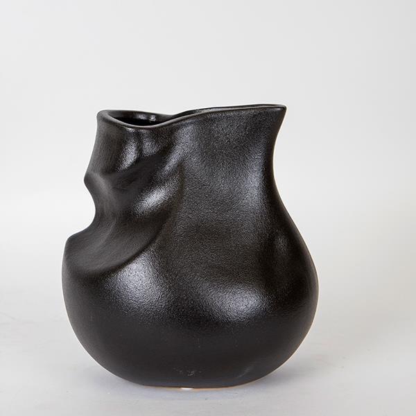 ΒΑΖΟ ΚΕΡΑΜΙΚΟ ΜΑΥΡΟ 20.5x20.5x22cm