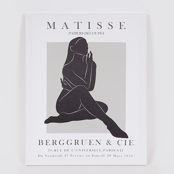 ΠΙΝΑΚΑΣ ΚΑΜΒΑΣ ΓΥΝΑΙΚΕΙΑ ΦΙΓΟΥΡΑ MATISSE ΜΑΥΡΟΣ - ΓΚΡΙ - ΛΕΥΚΟΣ 40x50cm (Συσκευασία 3 τεμαχίων)
