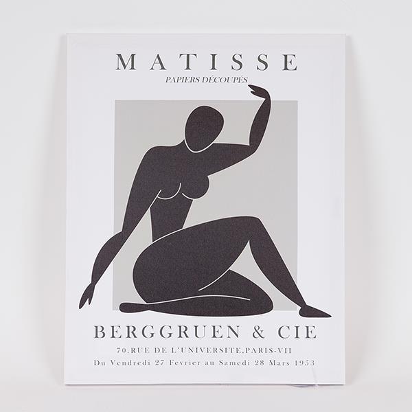 ΠΙΝΑΚΑΣ ΚΑΜΒΑΣ ΓΥΝΑΙΚΕΙΑ ΦΙΓΟΥΡΑ MATISSE ΜΑΥΡΟΣ - ΓΚΡΙ - ΛΕΥΚΟΣ 40x50cm (Συσκευασία 3 τεμαχίων)