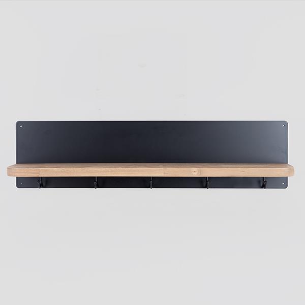 ΡΑΦΙ ΤΟΙΧΟΥ ΜΕΤΑΛΛΙΚΟ ΜΑΥΡΟ 60x11x15cm