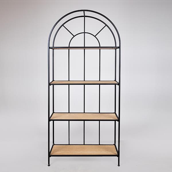 ΡΑΦΙΕΡΑ ΜΕΤΑΛΛΙΚΗ ΜΑΥΡΗ 70x28x161cm