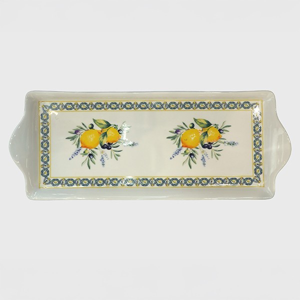 ΔΙΣΚΟΣ ΠΟΡΣΕΛΑΝΙΝΟΣ ΛΕΥΚΟΣ ΜΕ ΛΕΜΟΝΙΑ 33cm (Συσκευασία 2 τεμαχίων)