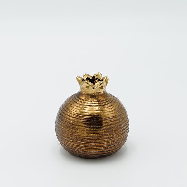 ΡΟΔΙ ΚΕΡΑΜΙΚΟ ΧΡΥΣΟ ΑΝΤΙΚΕ 10x10x11cm (Συσκευασία 5 τεμαχίων)