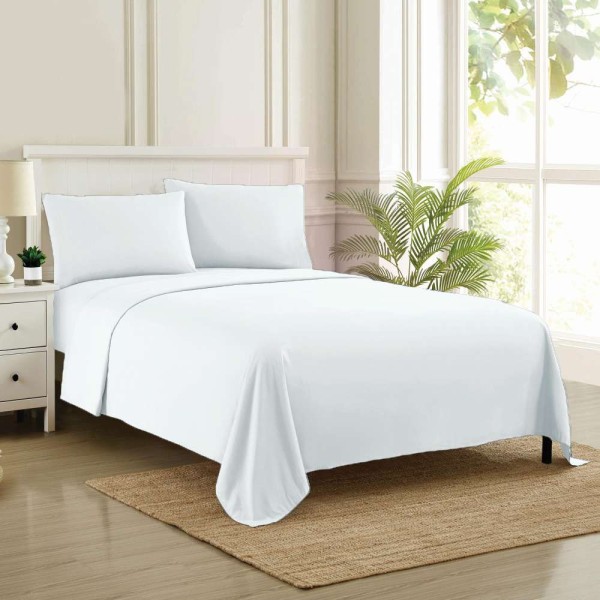Παπλωματοθήκη Μεμονωμένη Μονή Solid White 1Τμχ 160X240 Espree