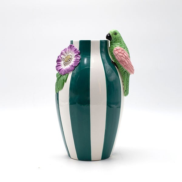 ΒΑΖΟ ΜΕ ΠΑΠΑΓΑΛΟ ΚΕΡΑΜΙΚΟ ΠΟΛΥΧΡΩΜΟ 15x13.8x26cm