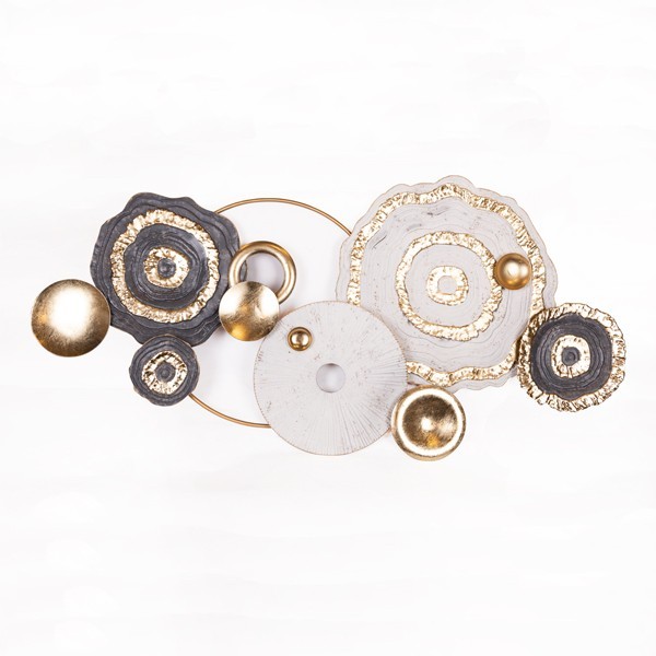 ΔΙΑΚΟΣΜΗΤΙΚΟ ΤΟΙΧΟΥ ΜΕΤΑΛΛΙΚΟ ΓΚΡΙ - ΧΡΥΣΟ - ΛΕΥΚΟ 127.5x6x63m