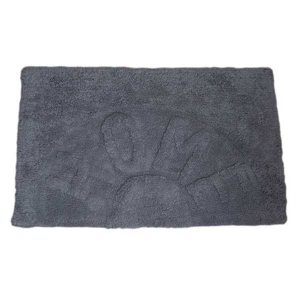 Πατάκι Μπάνιου ''HOME'' από 100% Βαμβάκι 50x80cm Γκρι MRShome