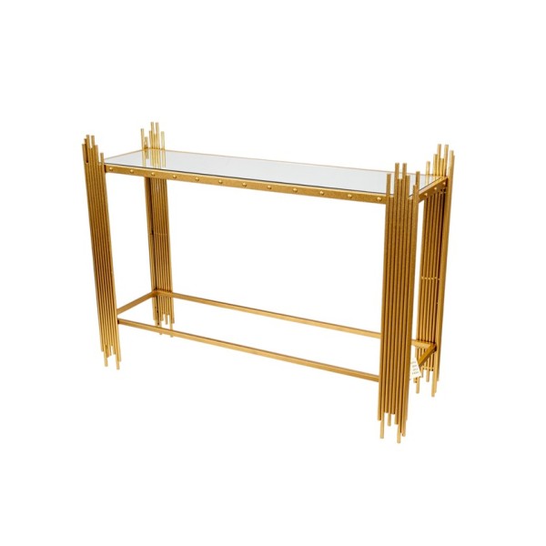 ΜΕΤΑΛΛΙΚΗ ΚΟΝΣΟΛΑ ΧΡΥΣΗ ΜΕ ΤΖΑΜΙ ΚΑΘΡΕΠΤΗ ΘΕΛΕΙ ΣΥΝΑΡΜΟΛΟΓΗΣΗ 108,5Χ32,5Χ80ΕΚ