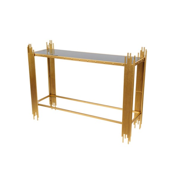 ΜΕΤΑΛΛΙΚΗ ΚΟΝΣΟΛΑ ΧΡΥΣΗ ΜΕ ΜΑΥΡΟ ΤΖΑΜΙ ΘΕΛΕΙ ΣΥΝΑΡΜΟΛΟΓΗΣΗ  108,5Χ32,5Χ80ΕΚ