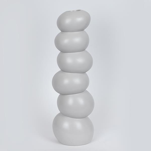 ΒΑΖΟ ΚΕΡΑΜΙΚΟ ΓΚΡΙ 14.5x12x45cm (Συσκευασία 2 τεμαχίων)