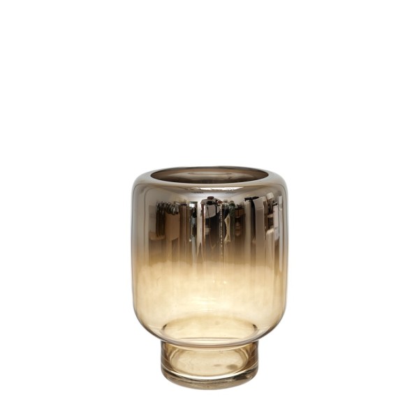 ΧΕΙΡΟΠΟΙΗΤΟ ΒΑΖΟ ΑΠΟ ΦΥΣΙΤΟ ΓΥΑΛΙ ΑΣΗΜΙ ΚΑΦΕ 19Χ19Χ25,5ΕΚ