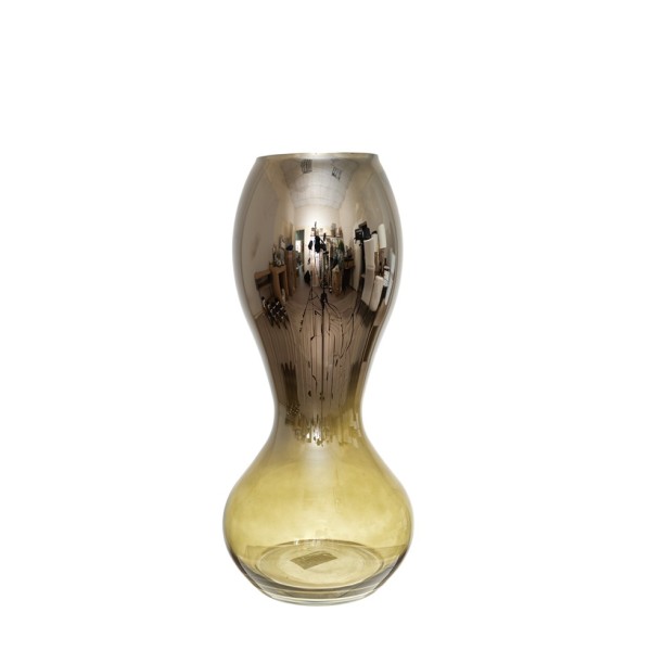 ΧΕΙΡΟΠΟΙΗΤΟ ΒΑΖΟ ΑΠΌ ΦΥΣΙΤΟ ΓΥΑΛΙ ΑΣΗΜΙ ΠΡΑΣΙΝΟ 19Χ19Χ25,5ΕΚ