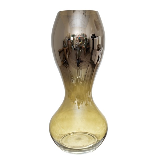 ΧΕΙΡΟΠΟΙΗΤΟ ΒΑΖΟ ΑΠΟ ΦΥΣΙΤΟ ΓΥΑΛΙ ΑΣΗΜΙ ΠΡΑΣΙΝΟ  23Χ23Χ30ΕΚ