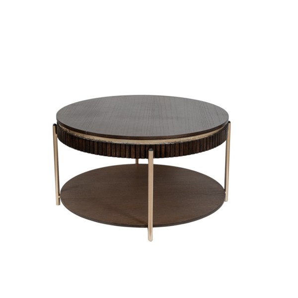 ΤΡΑΠΕΖΙ ΣΑΛΟΝΙΟΥ ΚΑΦΕ ΣΚΟΥΡΟ ΜΕ ΧΡΥΣΟ ΜΕΤΑΛΛΟ ΚΑΙ ΧΡΥΣΑ ΜΕΤΑΛΛΙΚΑ ΠΟΔΙΑ 80Χ80Χ40ΕΚ