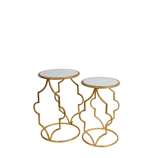 ΜΕΤΑΛΛΙΚΑ ΤΡΑΠΕΖΙΑ ΣΕΤ 2 ΧΡΥΣΑ ΜΕ ΤΖΑΜΙ ΚΑΘΡΕΠΤΗ 36Χ56ΕΚ 32Χ51ΕΚ