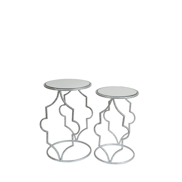 ΜΕΤΑΛΛΙΚΑ ΤΡΑΠΕΖΙΑ ΣΕΤ 2 ΑΣΗΜΙ ΜΕ ΤΖΑΜΙ ΚΑΘΡΕΠΤΗ 36Χ56ΕΚ 32Χ51ΕΚ