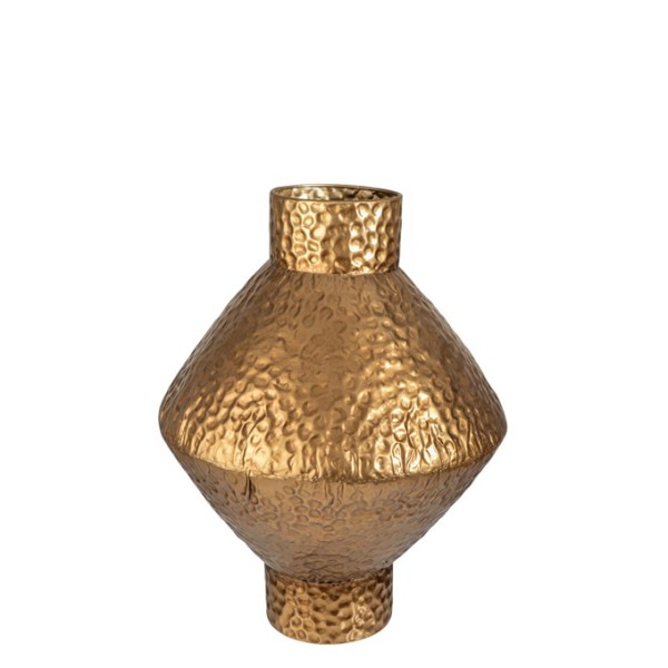 ΜΕΤΑΛΛΙΚΟ ΒΑΖΟ ΧΡΥΣΟ ΣΦΥΡΙΛΑΤΟ 30,5Χ30,5Χ39ΕΚ