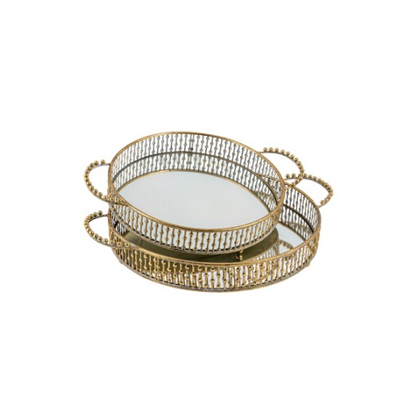 ΜΕΤΑΛΛΙΚΟΙ ΔΙΣΚΟΙ ΧΡΥΣΟΙ ΟΒΑΛ ΣΕΤ 2 ΤΕΜ 43,5Χ36Χ7ΕΚ ΚΑΙ 38Χ30Χ7ΕΚ