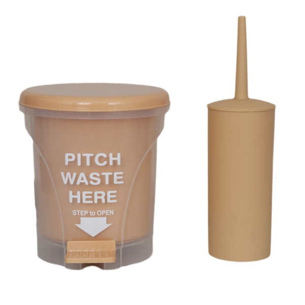 Σετ Κάδος Απορριμμάτων PITCH 5L PP Μπεζ με Πιγκάλ MRShome