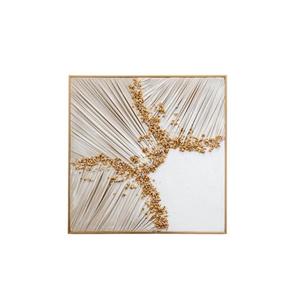 ΠΙΝΑΚΑΣ ΣΕ ΚΑΜΒΑ ΜΕ ΚΟΡΝΙΖΑ ΚΑΙ ΥΦΑΣΜΑ ΜΕ ΧΡΥΣΕΣ ΠΕΤΡΕΣ 60Χ60Χ4ΕΚ