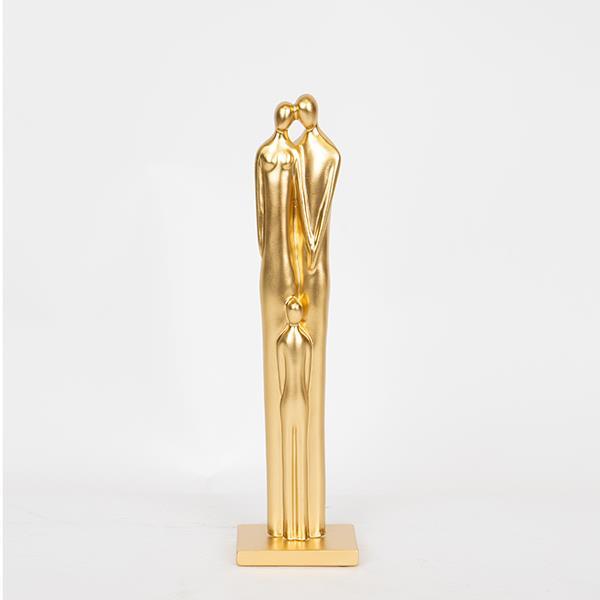 ΔΙΑΚΟΣΜΗΤΙΚΟ ΦΙΓΟΥΡΑ- ΖΕΥΓΑΡΙ ΠΟΛΥΡΕΣΙΝ ΧΡΥΣΟ 7.5x5.2x28cm (Συσκευασία 4 τεμαχίων)