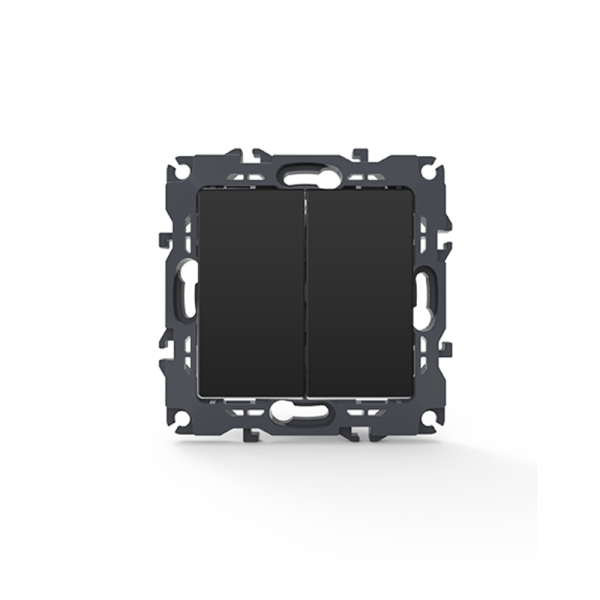 PRIME ΔΙΑΚΟΠΤΗΣ ΚΟΜΜΥΤΑΤΕΡ ΜΕ ΚΛΙΠ 1+1P 10AX 250VAC IP20 MAT ΑΝΘΡΑΚΙ