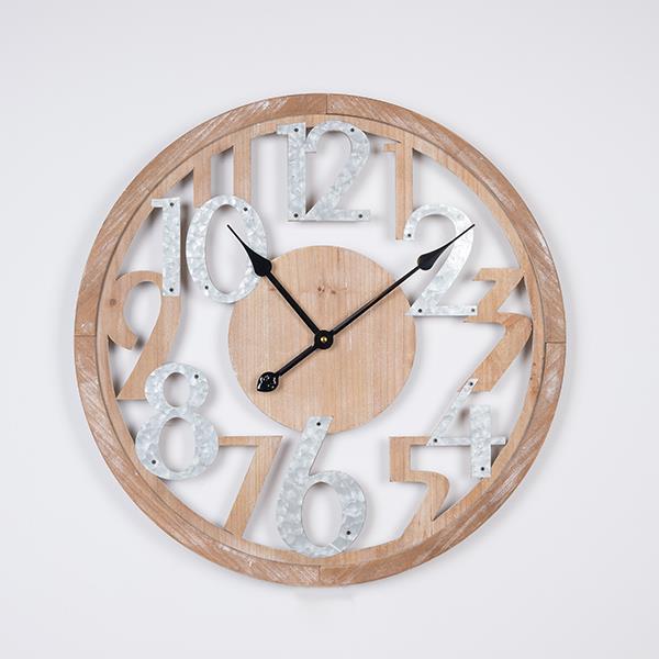 ΡΟΛΟΪ ΤΟΙΧΟΥ ΜΕΤΑΛΛIKΟ - ΞΥΛINΟ NATURAL - ΑΣΗΜΙ 60x4.5x60cm (Συσκευασία 2 τεμαχίων)