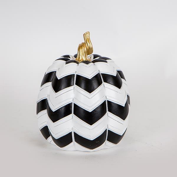 ΔΙΑΚΟΣΜΗΤΙΚΗ ΚΟΛΟΚΥΘΑ ΑΣΠΡΟ-ΜΑΥΡΟ 17.5x17.5x21cm (Συσκευασία 2 τεμαχίων)