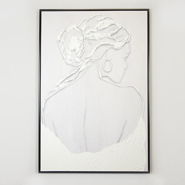 ΠΙΝΑΚΑΣ ΚΑΜΒΑΣ ΓΥΝΑΙΚΑ ΛΕΥΚΟΣ - ΓΚΡΙ ΑΝΟΙΧΤΟ 82.6x122.6cm