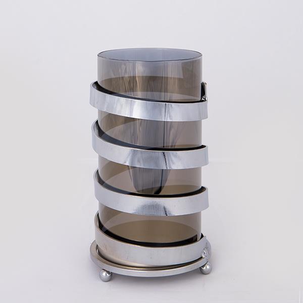 ΚΗΡΟΠΗΓΙΟ ME ΓΚΡΙ ΓΥΑΛΙ ΜΕΤΑΛΛΙΚΟ ΧΡΩΜΙΟ 1 ΘΕΣΗ 11x21.5cm (Συσκευασία 2 τεμαχίων)