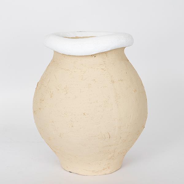 ΠΥΘΑΡΙ ΜΠΕΖ - ΛΕΥΚΟ 28x28x33.5 cm