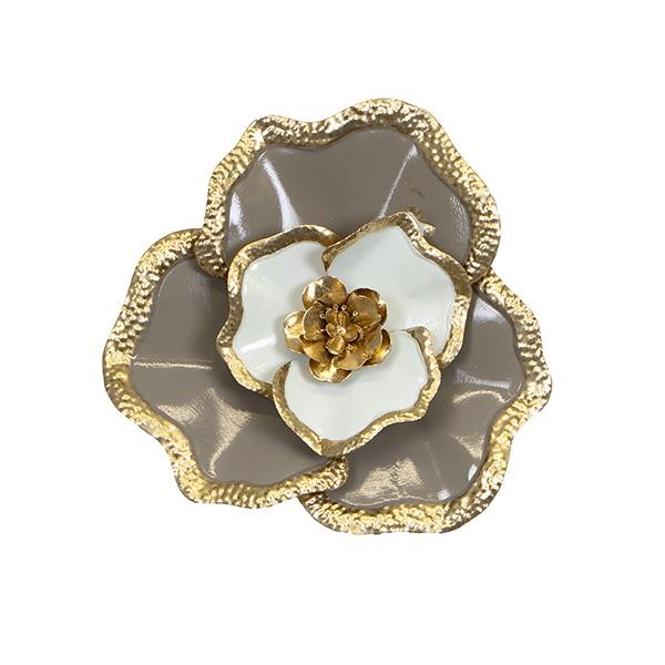 ΔΙΑΚΟΣΜΗΤΙΚΟ ΤΟΙΧΟΥ ΛΟΥΛΟΥΔΙ ΜΕΤΑΛΛΙΚΟ ΧΡΥΣΟ - ΛΕΥΚΟ - ΓΚΡΙ 32x5.5x30cm