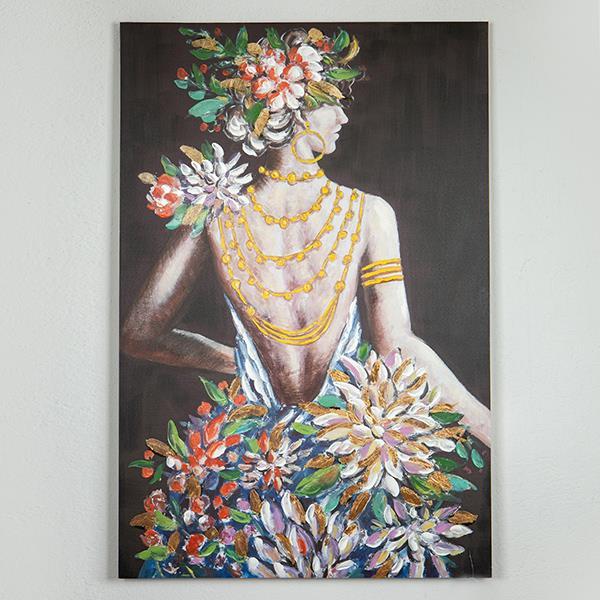 ΠΙΝΑΚΑΣ ΚΑΜΒΑΣ ΓΥΝΑΙΚΑ ΜΕ ΛΟΥΛΟΥΔΙΑ 80x3.5x120cm