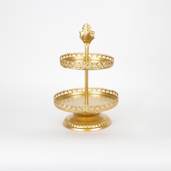 ΟΡΝΤΕΡΒΙΕΡΑ ΜΕΤΑΛΛΙΚΗ ΧΡΥΣΗ 25.5x25.5x40.5cm (Συσκευασία 2 τεμαχίων)