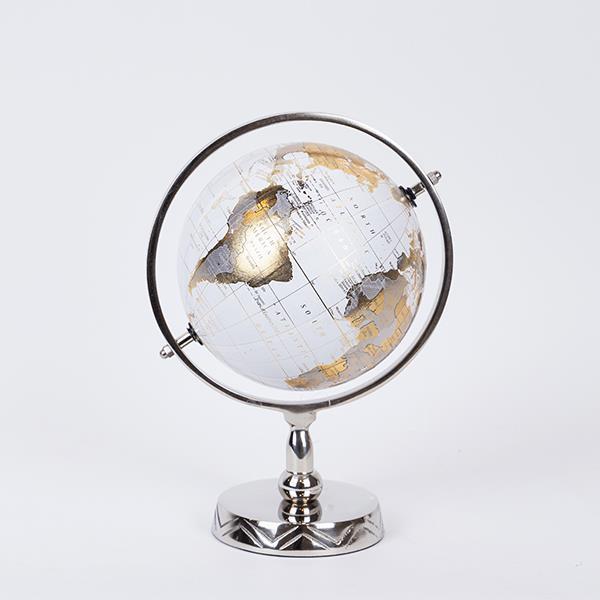 ΥΔΡΟΓΕΙΟΣ ΜΕΤΑΛΛΙΚΗ ΧΡΥΣΗ - ΛΕΥΚΗ 18x18x28cm