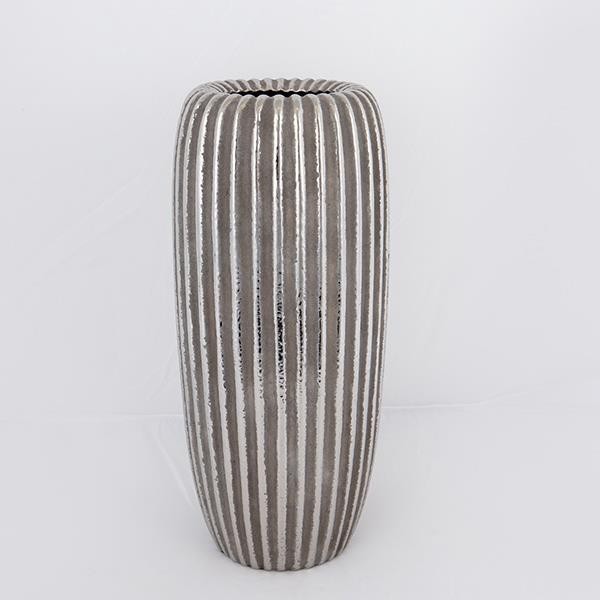 ΒΑΖΟ ΚΕΡΑΜΙΚΟ ΚΑΦΕ - ΑΣΗΜΙ 17.5x17.5x39.5cm